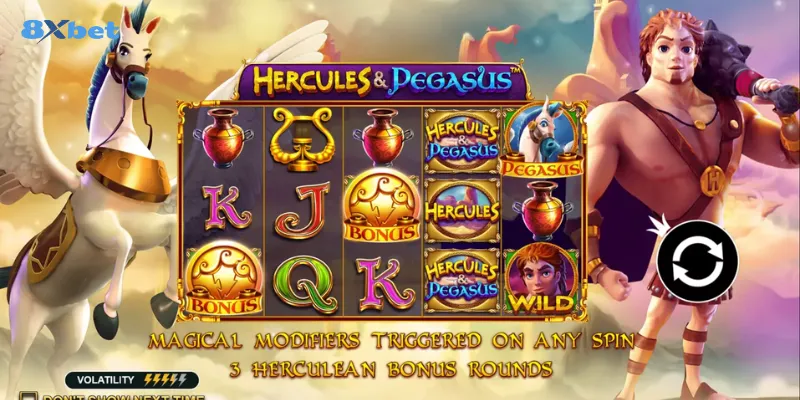 Một số biểu tượng và vòng quay thưởng trong Hercules Slot